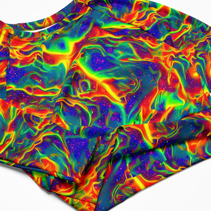 Long Sleeve Crop Top - Nebula Symphony