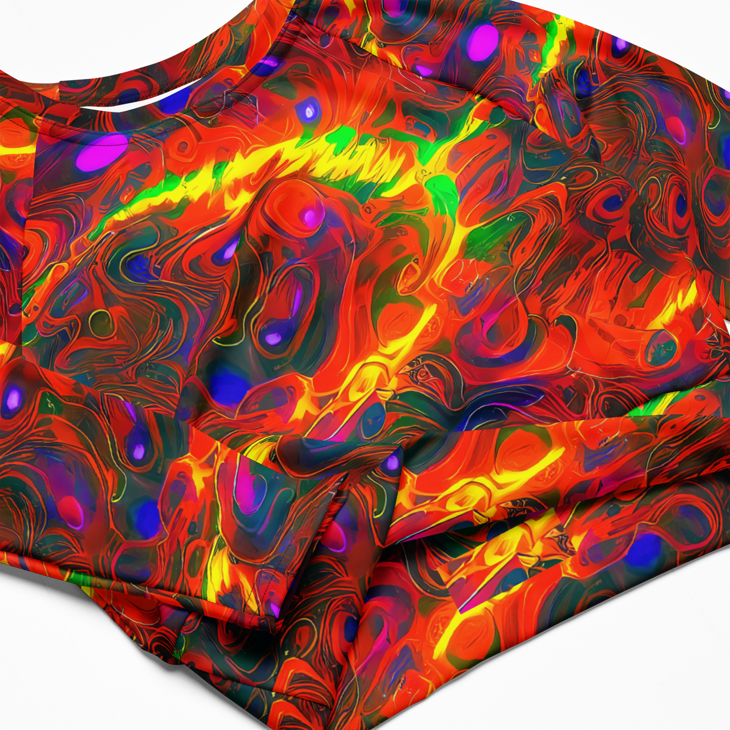 Long Sleeve Crop Top - Blampied Blaze