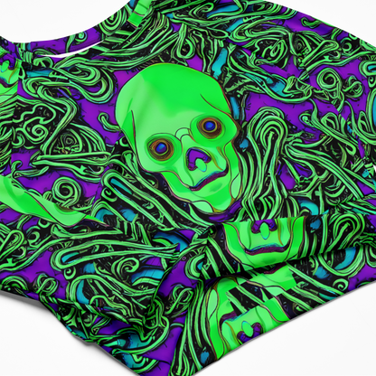 Long Sleeve Crop Top - Ghostly Labyrinth