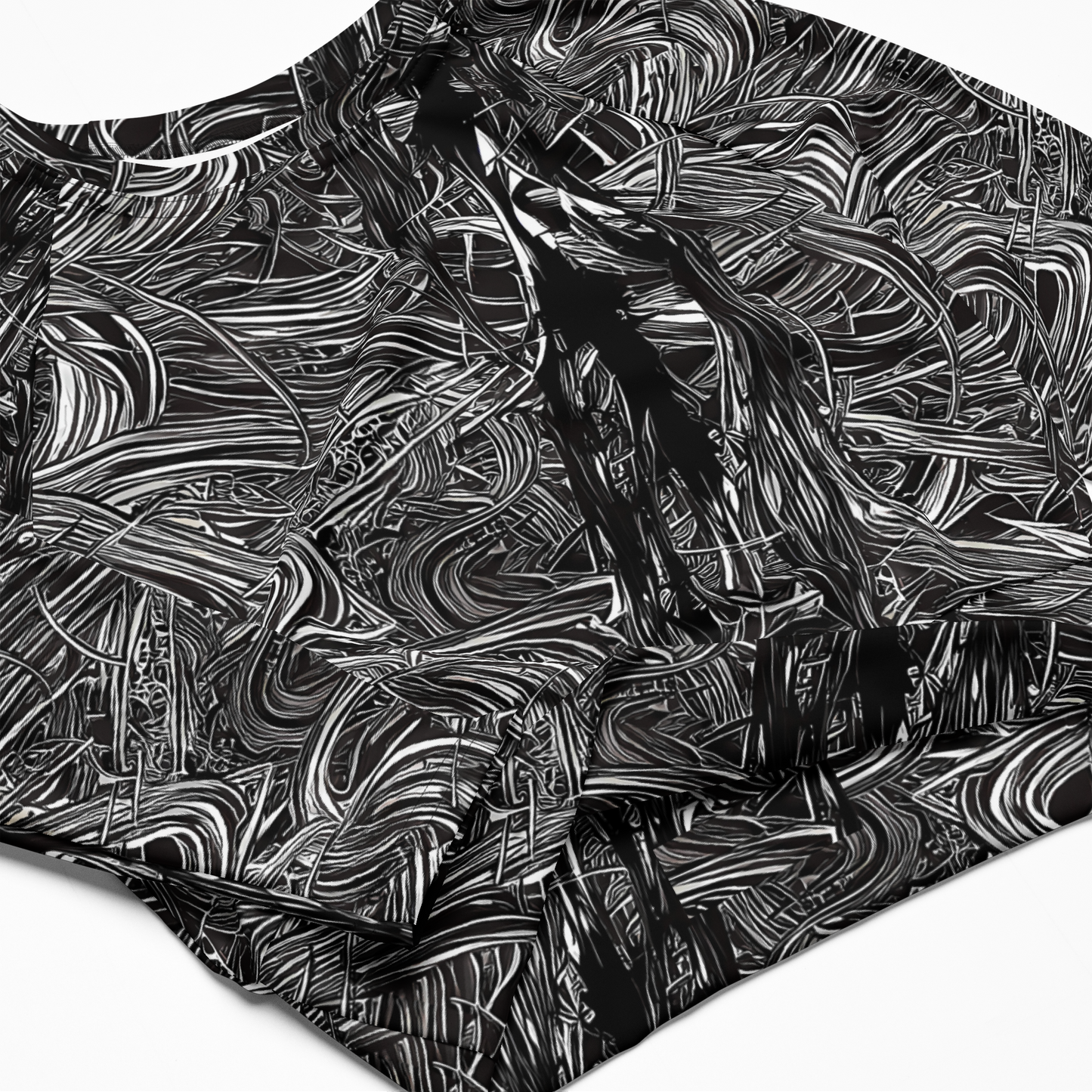 Long Sleeve Crop Top - Mesmeric Tangles