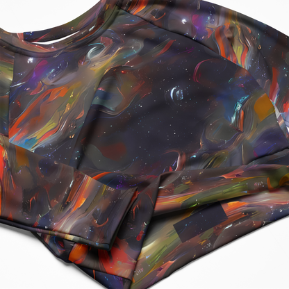 Long Sleeve Crop Top - Chromatic Flux