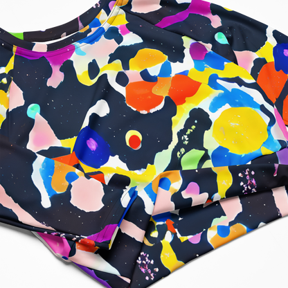 Long Sleeve Crop Top - Kaleido Burst