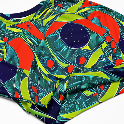 Long Sleeve Crop Top - Harmonic Mirage