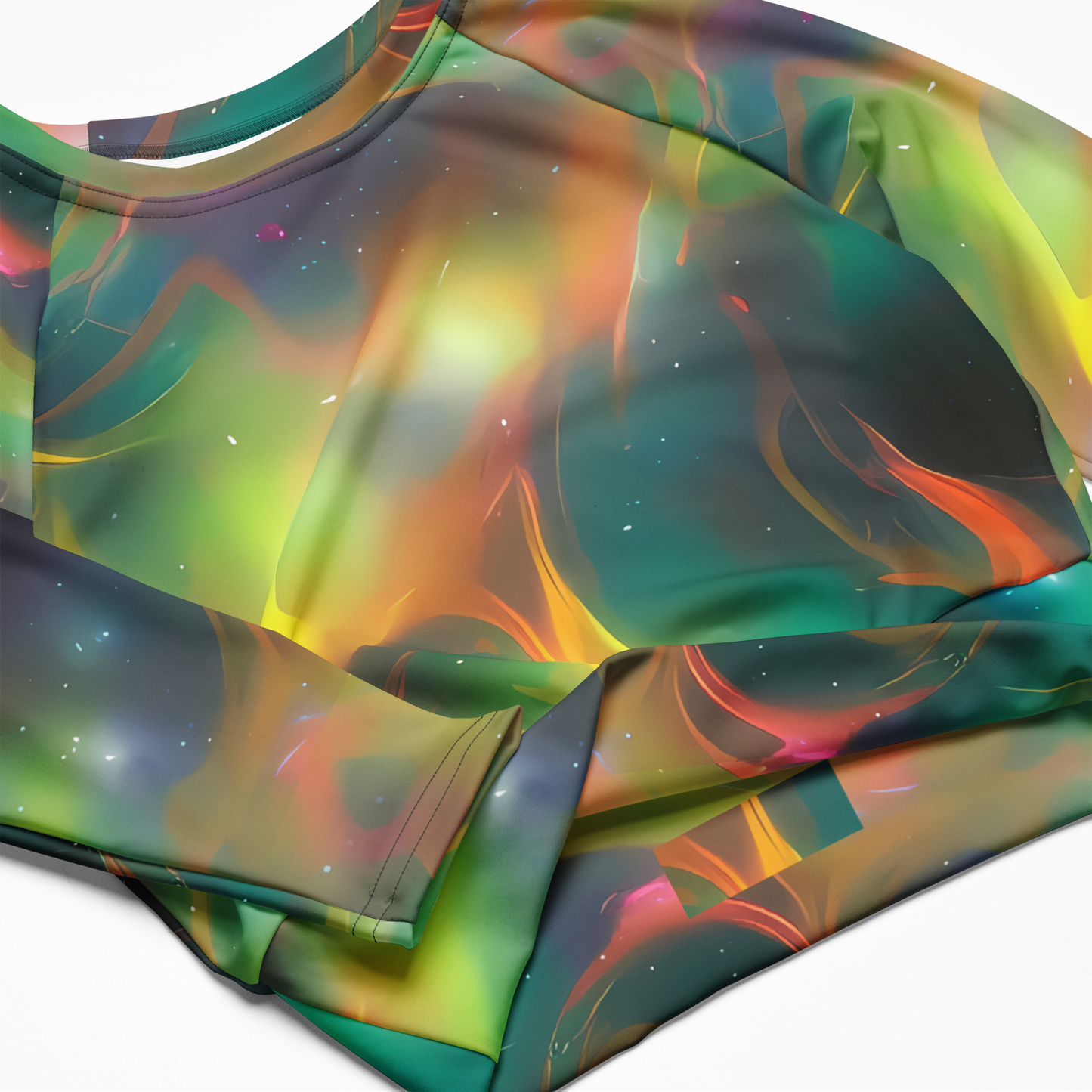 Long Sleeve Crop Top - Cheng Wallis Whirl