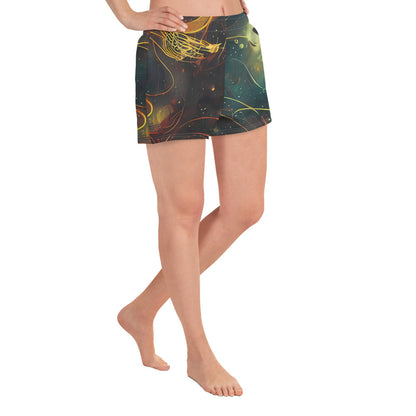 Women’s Athletic Shorts - Templesmith Twirl