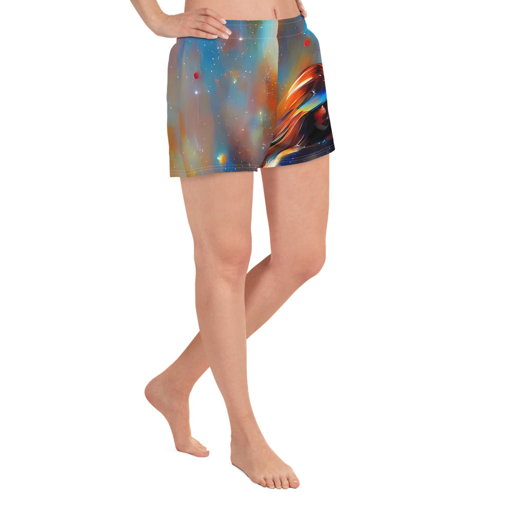 Women’s Athletic Shorts - Asterglow Veil