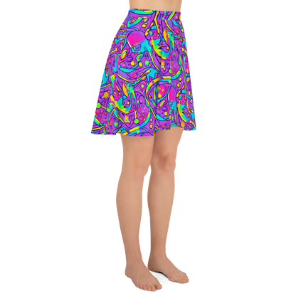 Skater Skirt - Neon Galaxy Whirl