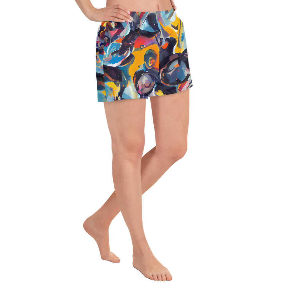 Women’s Athletic Shorts - Vivid Whirl