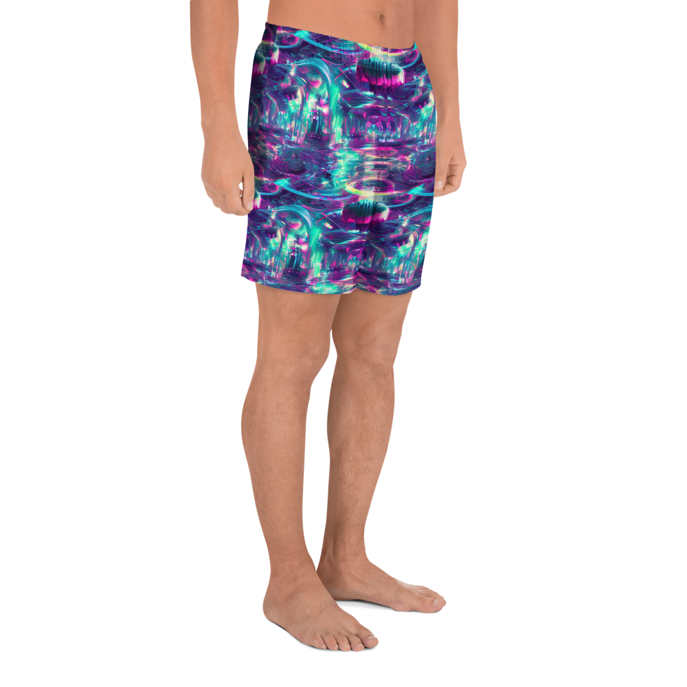 Men's Athletic Shorts - Synthwave Surge