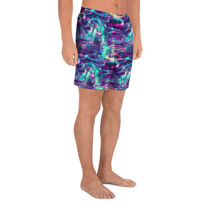 Men's Athletic Shorts - Synthwave Surge