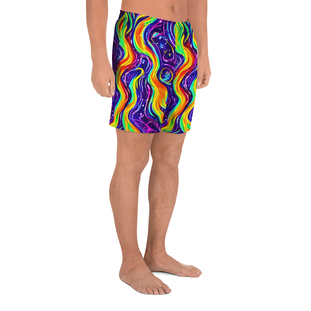 Men's Athletic Shorts - Galactic Flames