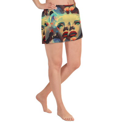 Women’s Athletic Shorts - Astral Reflections
