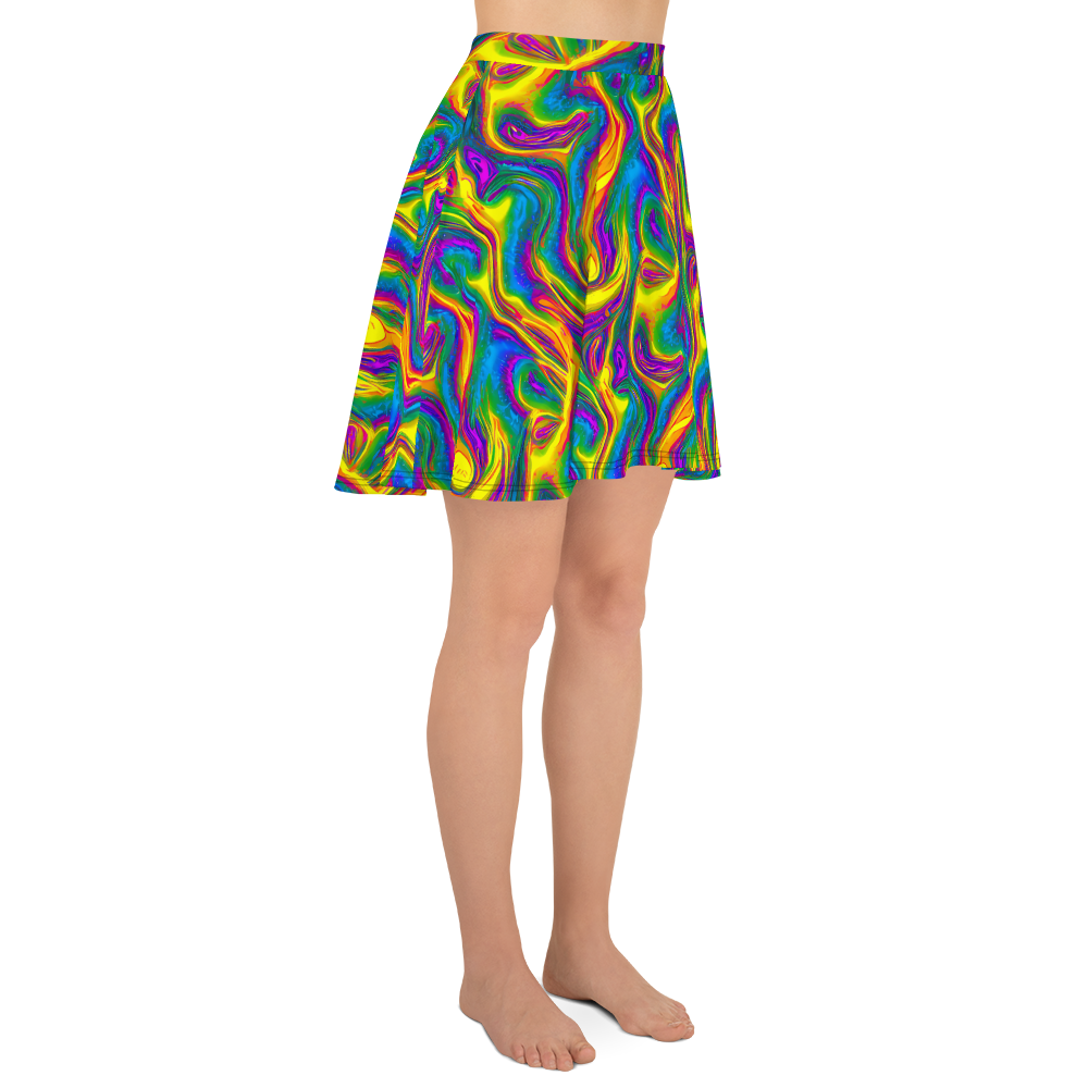 Skater Skirt - Electric Aurora