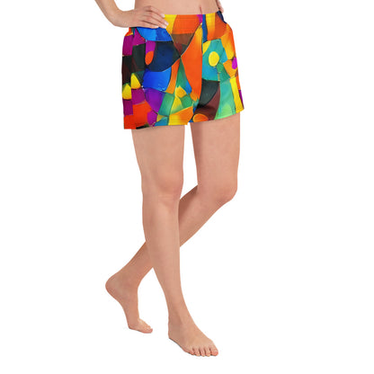Women’s Athletic Shorts - Galactic Jigsaw