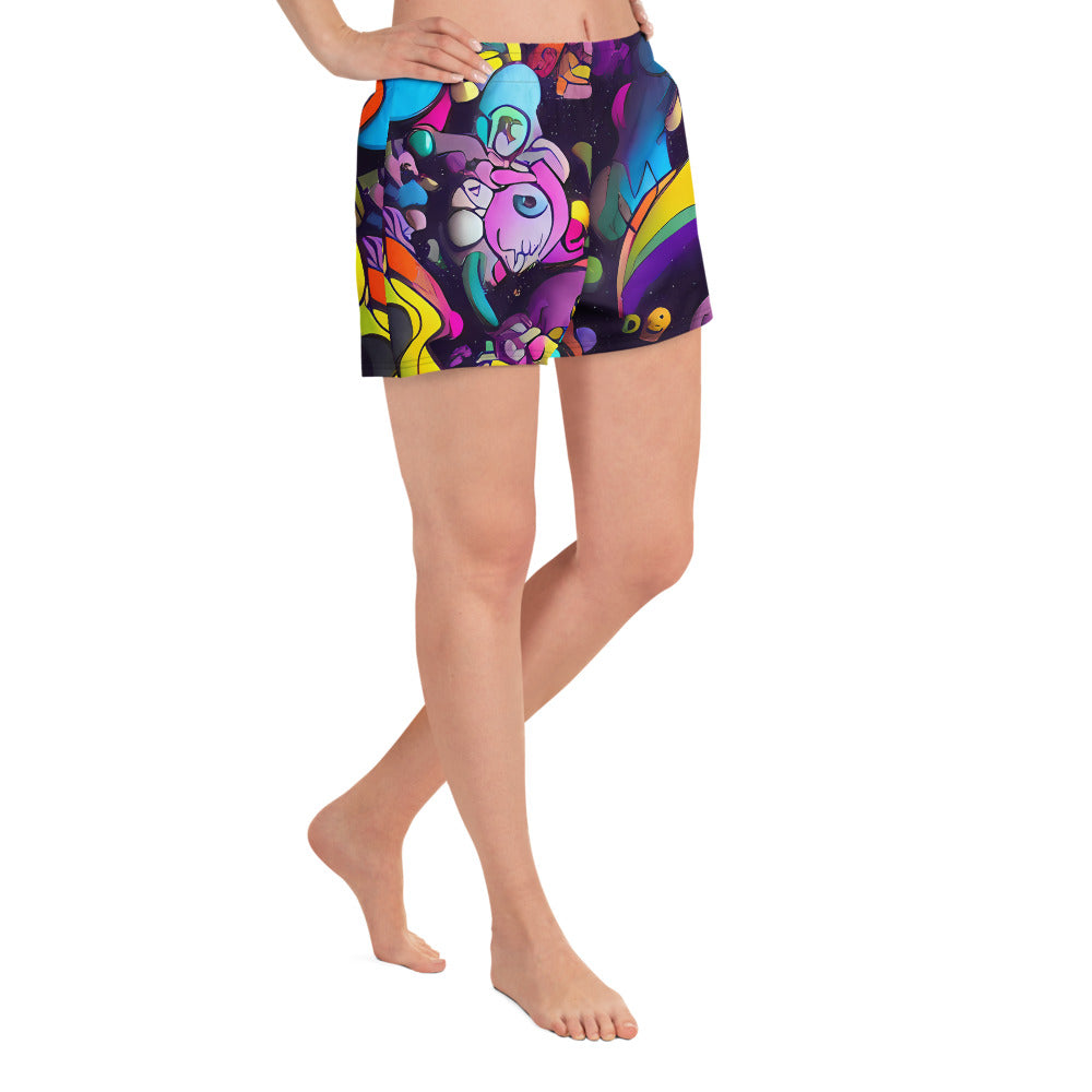 Women’s Athletic Shorts - Galactic Playground
