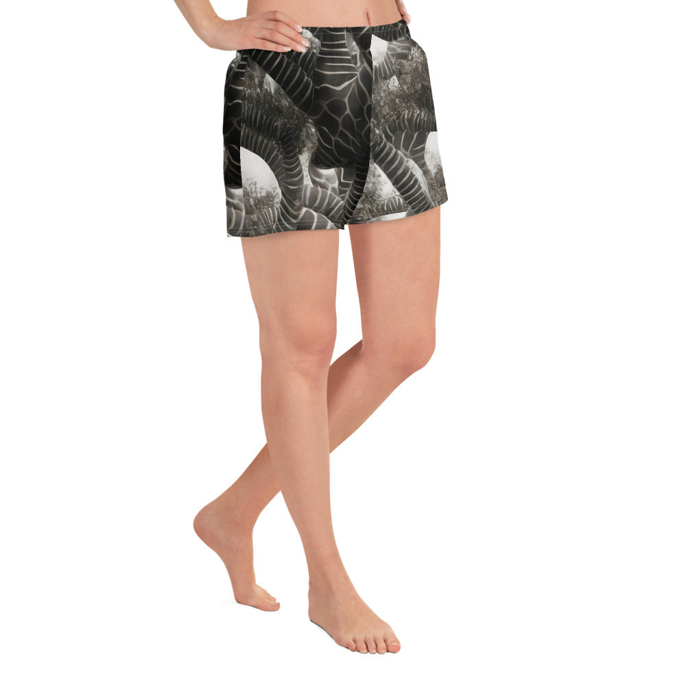 Women’s Athletic Shorts - Serpent Symphony