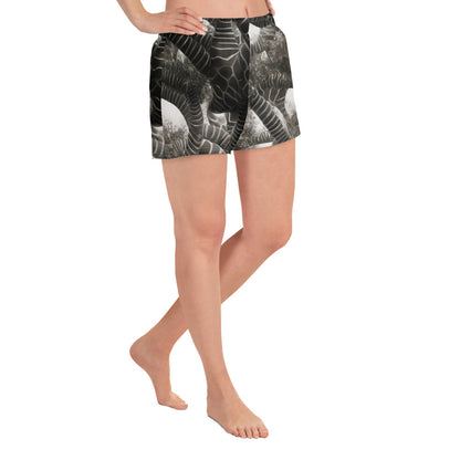 Women’s Athletic Shorts - Serpent Symphony