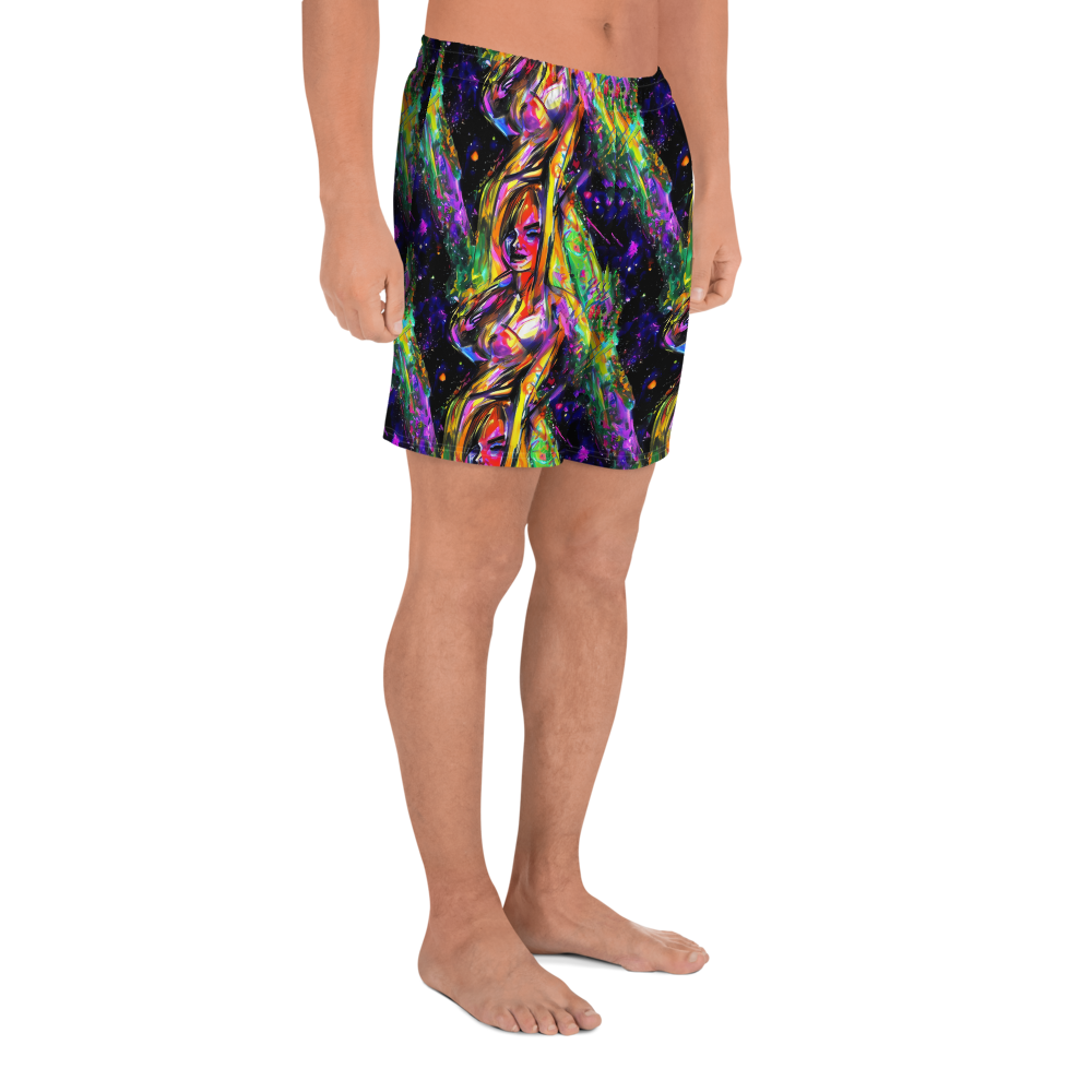 Men's Athletic Shorts - Galactic Flamenco