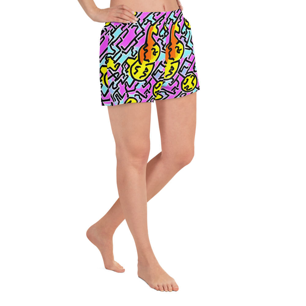 Women’s Athletic Shorts - Punk Doodles