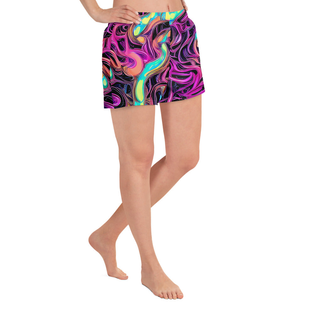 Women’s Athletic Shorts - Neon Drizzle