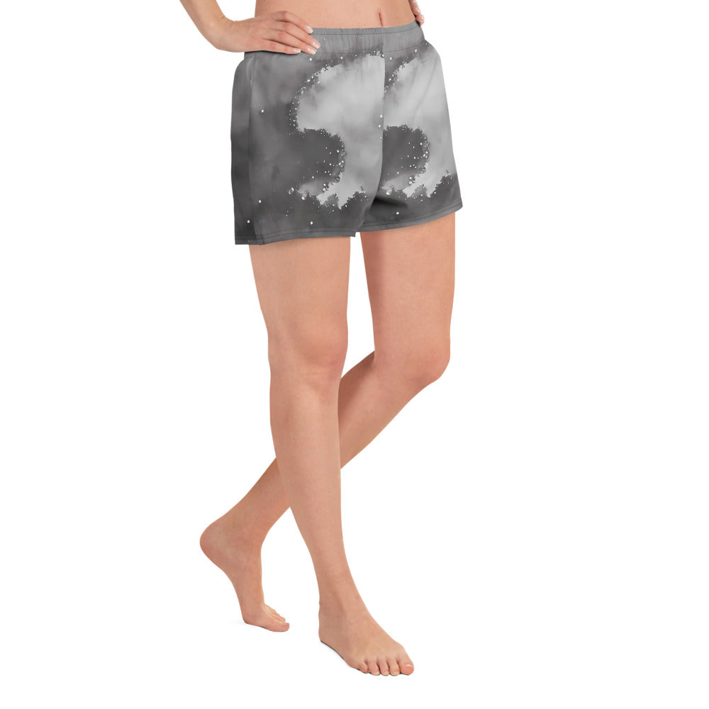 Women’s Athletic Shorts - Monochrome Dreams