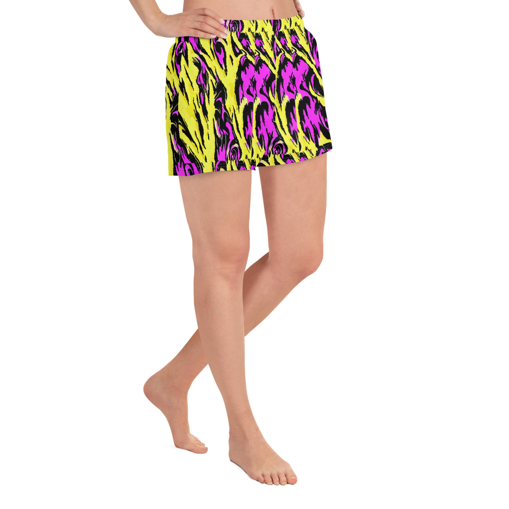 Women’s Athletic Shorts - Neon Savanna