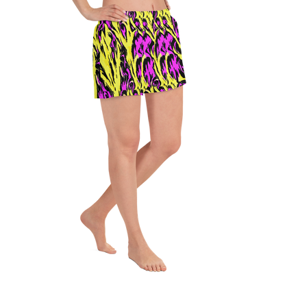 Women’s Athletic Shorts - Neon Savanna