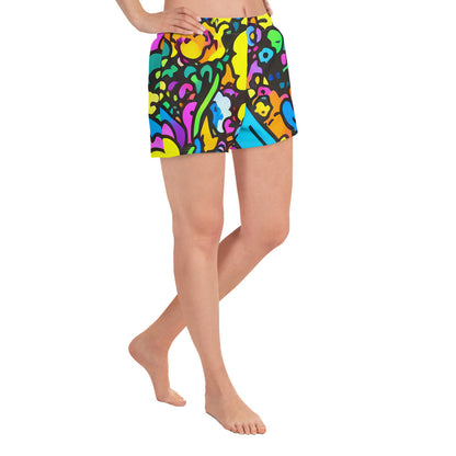 Women’s Athletic Shorts - Kaleidoscope Garden