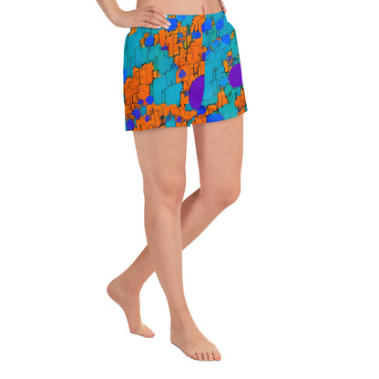 Women’s Athletic Shorts - Intergalactic Rhythms