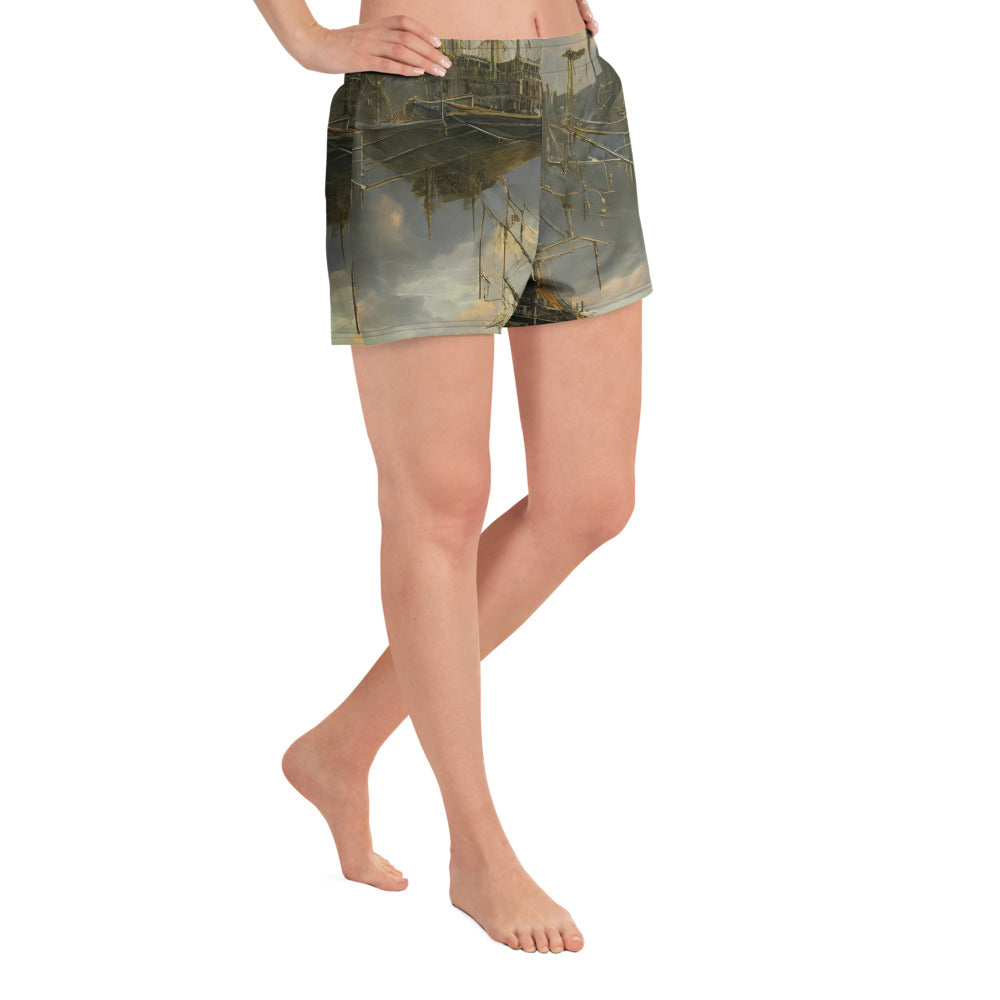 Women’s Athletic Shorts - Ethereal Armada