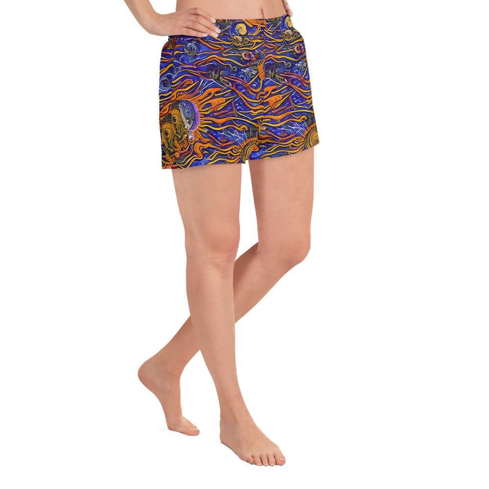 Women’s Athletic Shorts - Mantegna Swirl