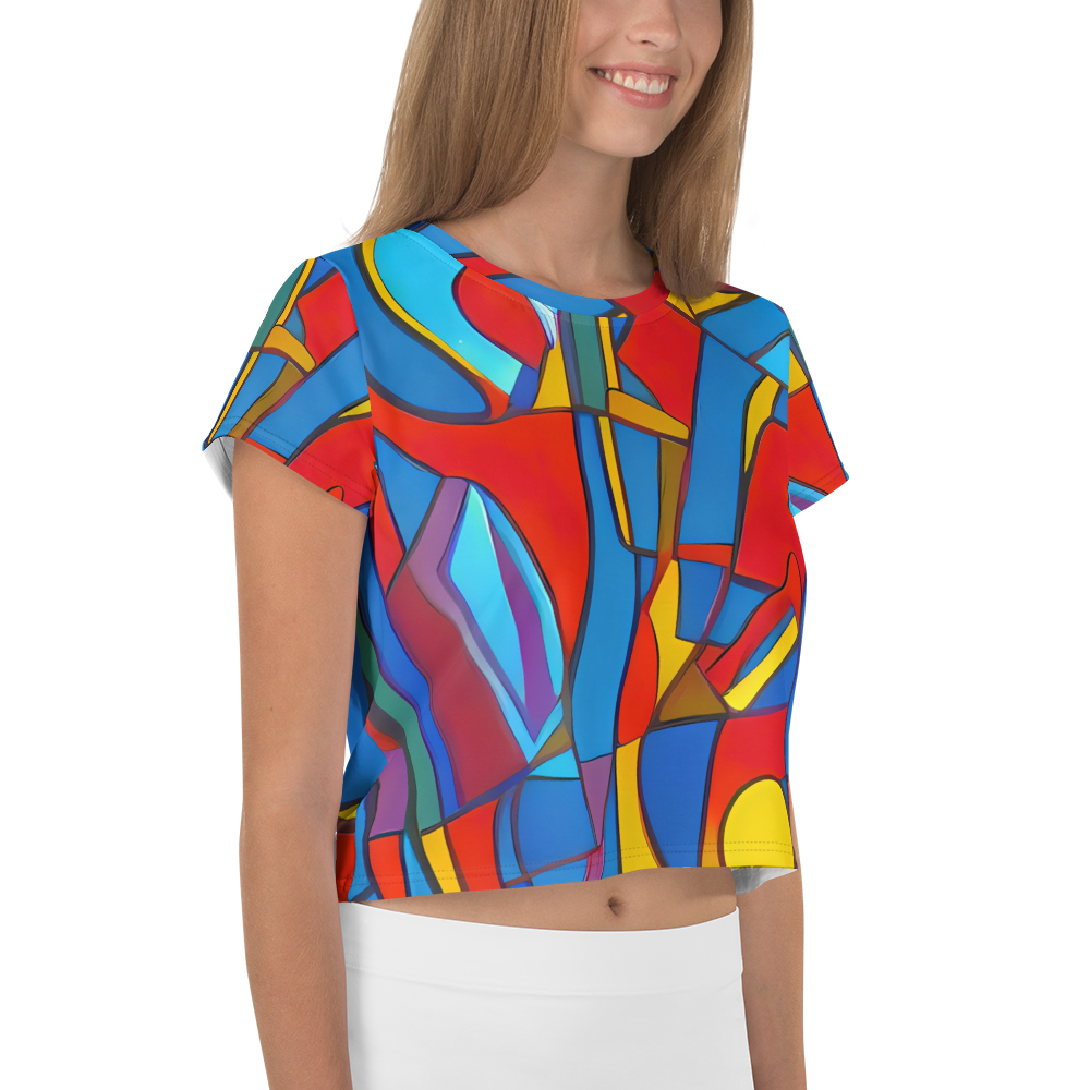 Women's Crop Tee - Mondrian Maze