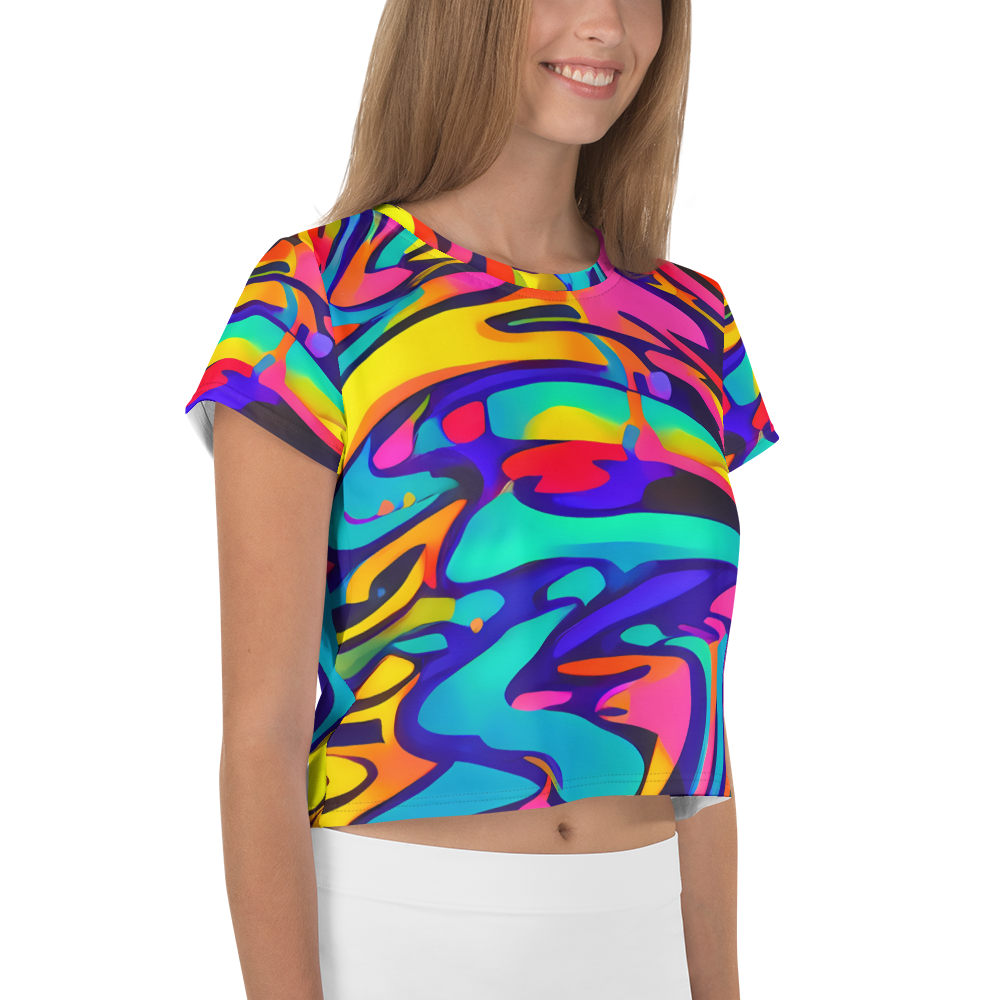 Women's Crop Tee - Electric Ecstasy