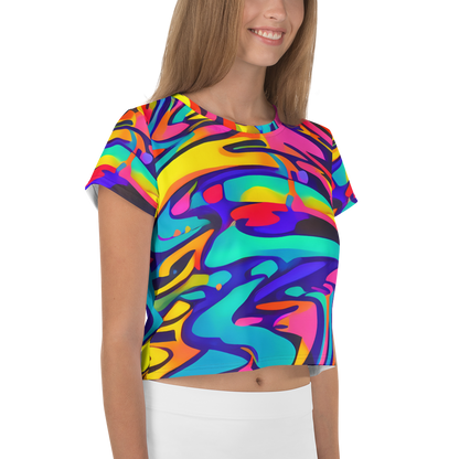 Women's Crop Tee - Electric Ecstasy