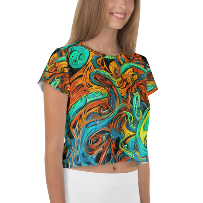 Women's Crop Tee - Flaming Mirage