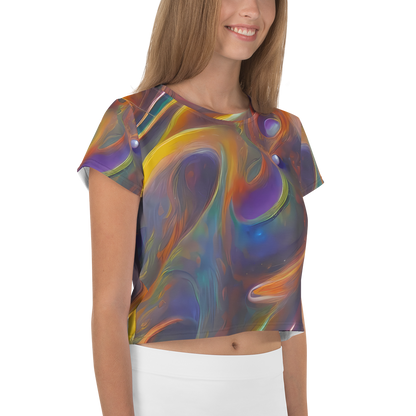 Women's Crop Tee - Pre-Raphaelite Ripple