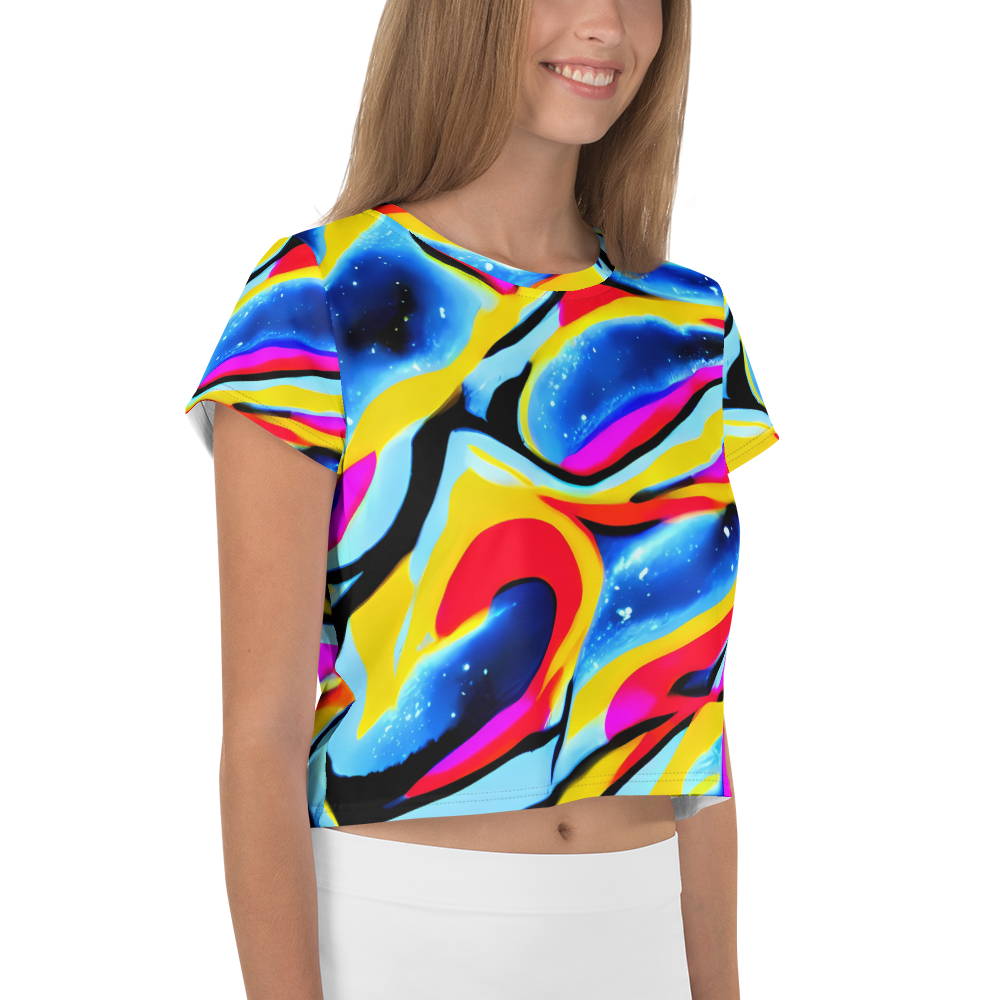 Women's Crop Tee - Electric Dreamscape