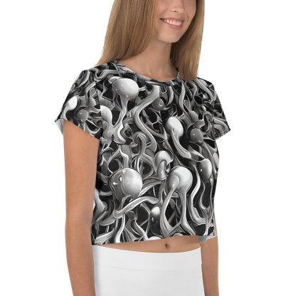 Women's Crop Tee - Fluid Monochrome