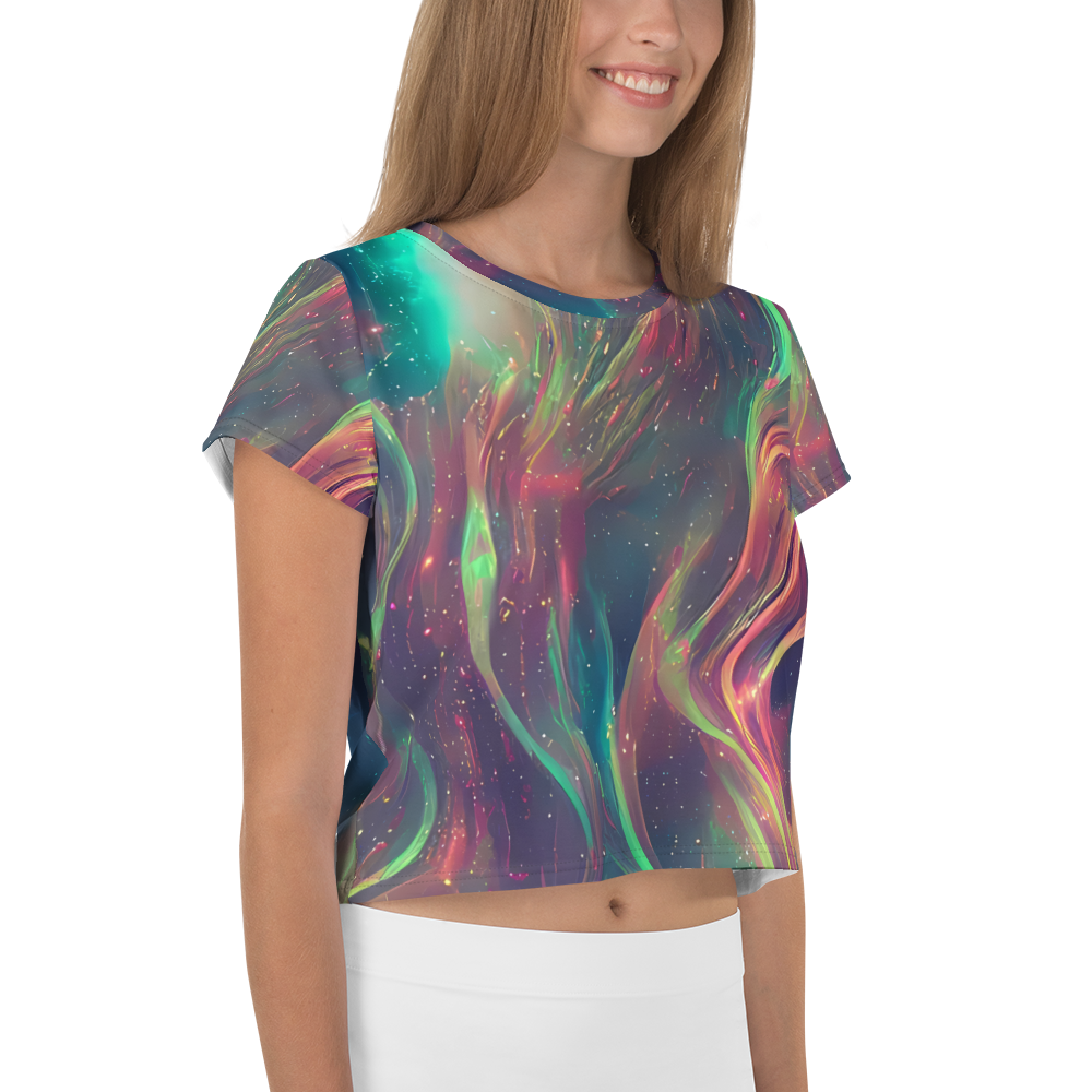 Women's Crop Tee - Temple Wave