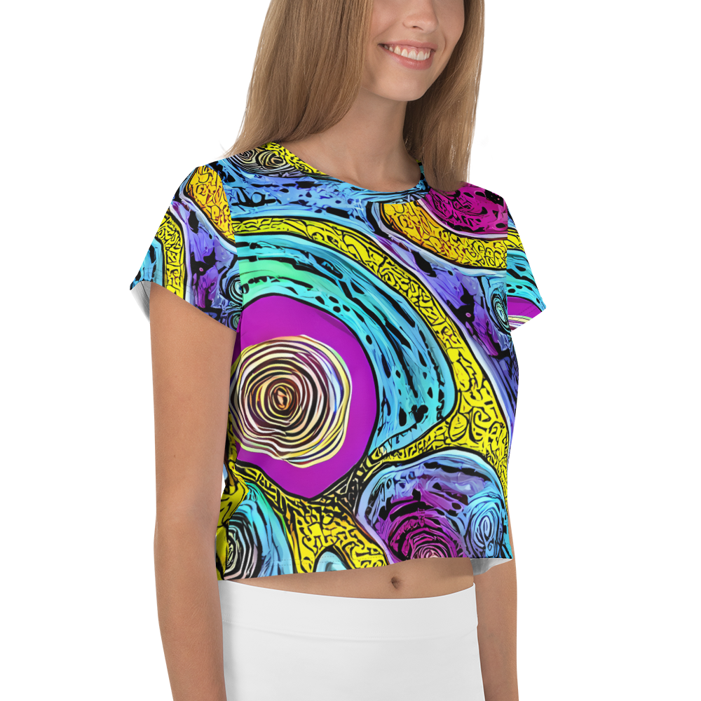Women's Crop Tee - Orbiting Orbs