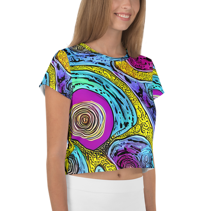 Women's Crop Tee - Orbiting Orbs
