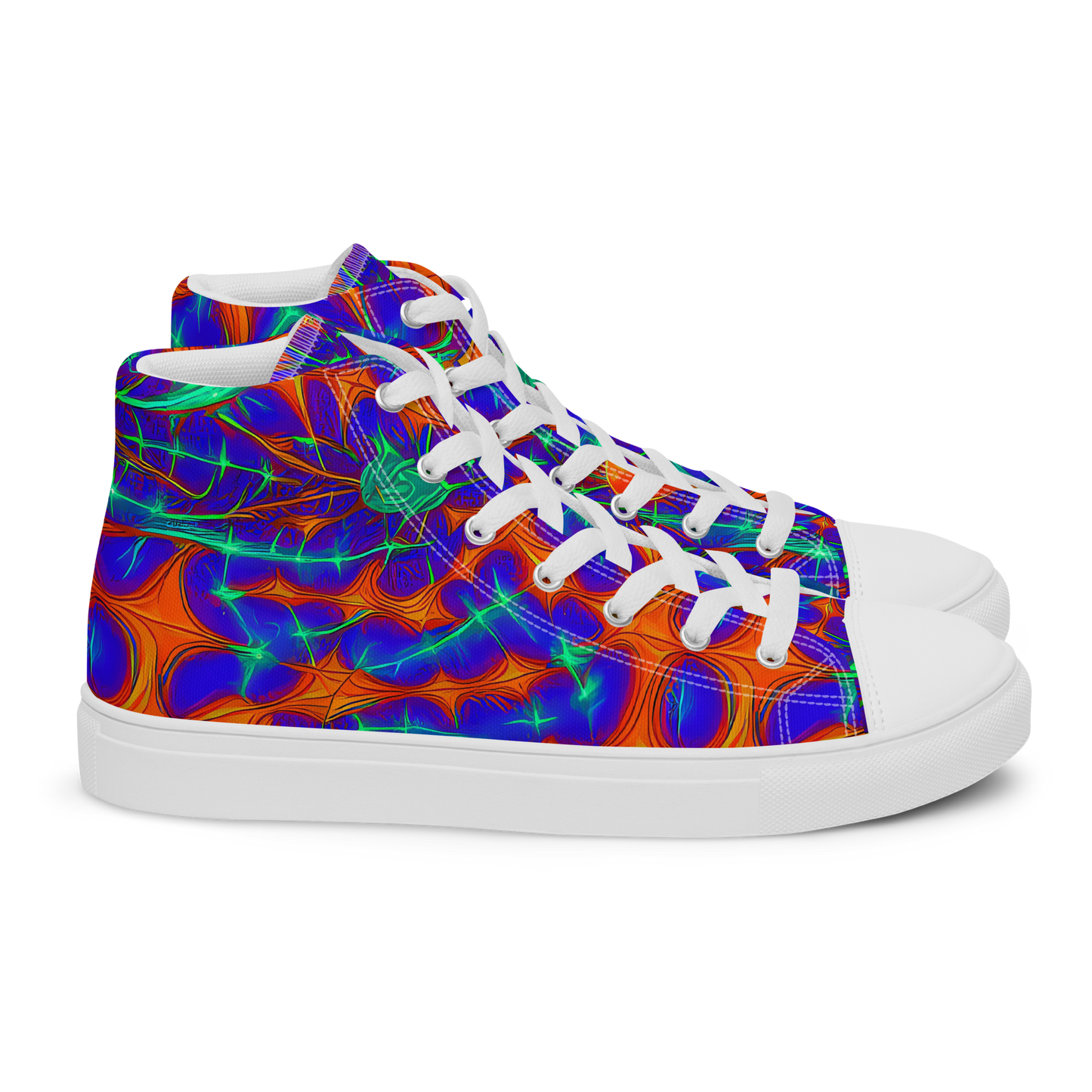 Men's High Top Canvas Shoes - Nebula Tides