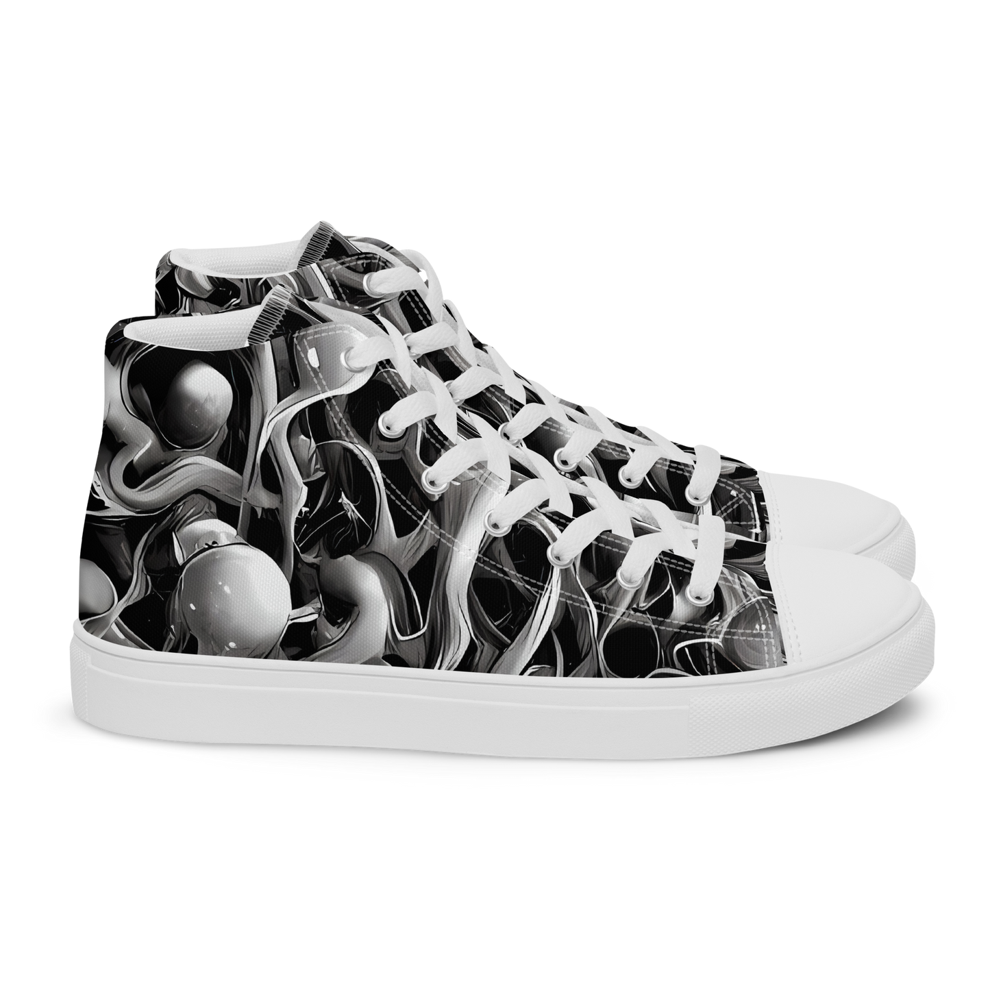 Women's High Top Canvas Shoes - Fluid Monochrome