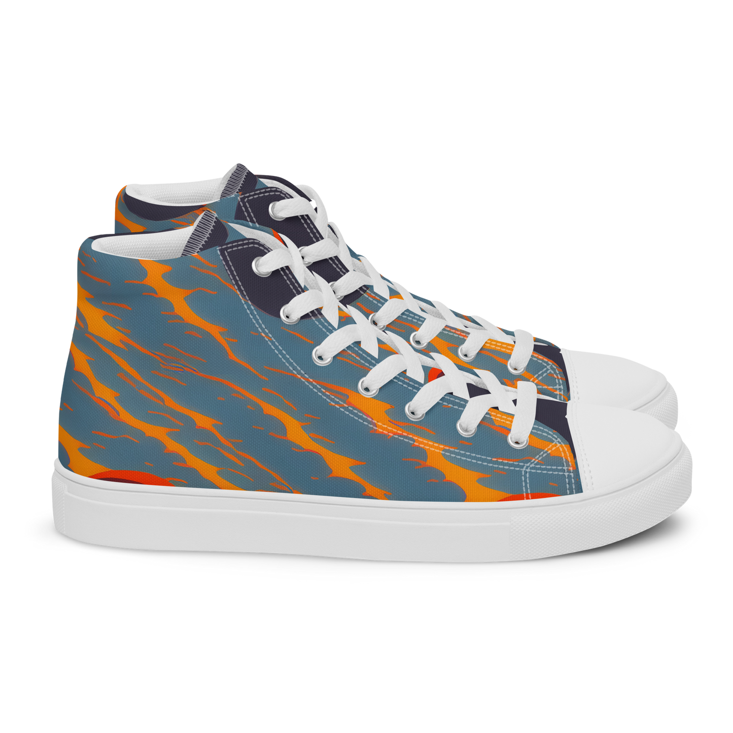 Men's High Top Canvas Shoes - Flames of Gravity