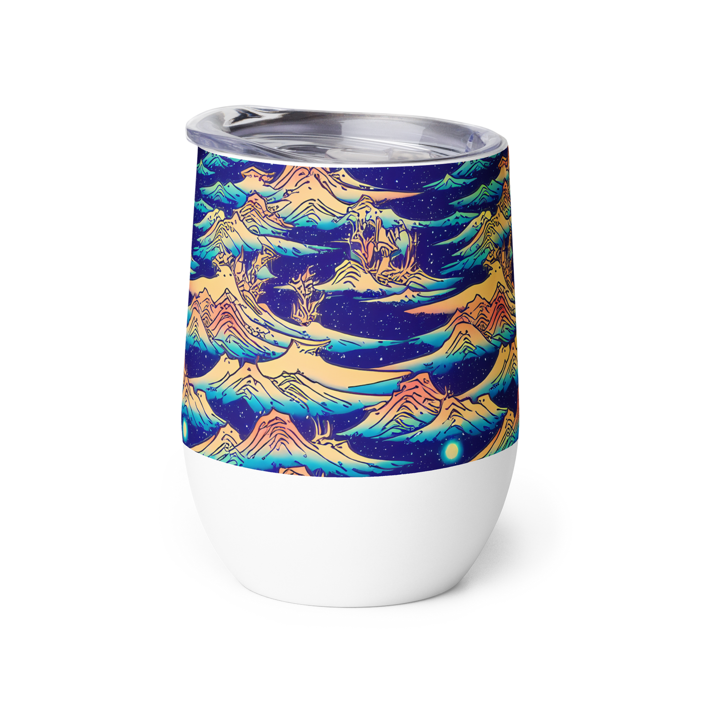 Wine Tumbler - Mystical Mountain Mirage