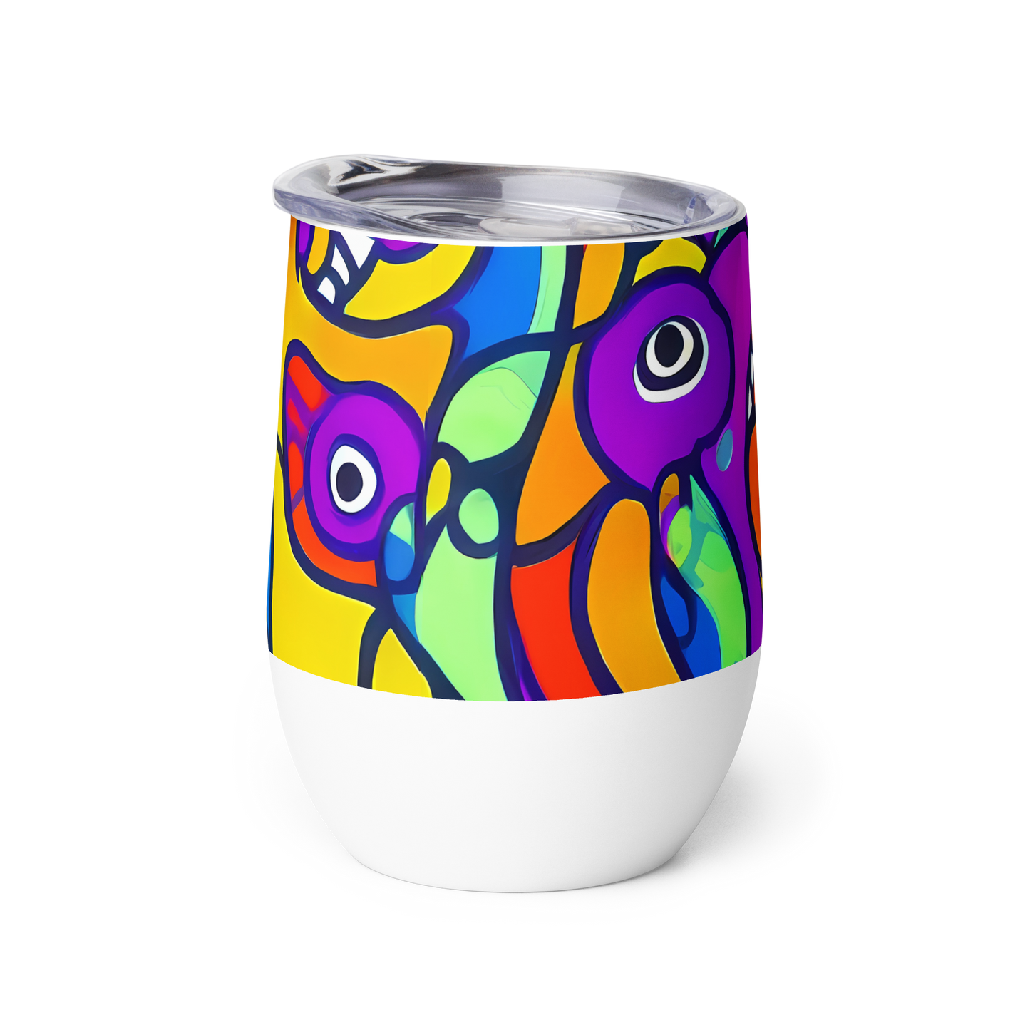 Wine Tumbler - Kaleido Fish