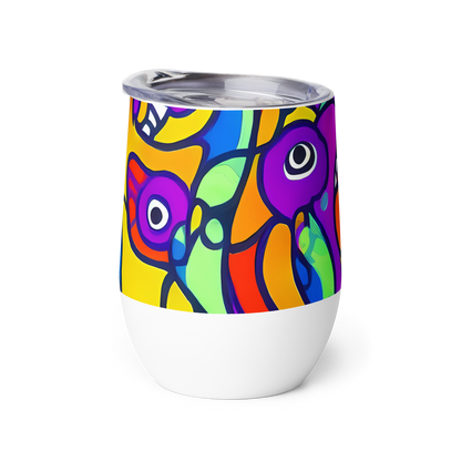 Wine Tumbler - Kaleido Fish