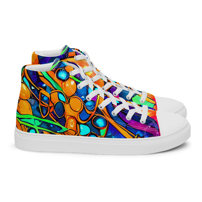 Men's High Top Canvas Shoes - Iridescent Nebula