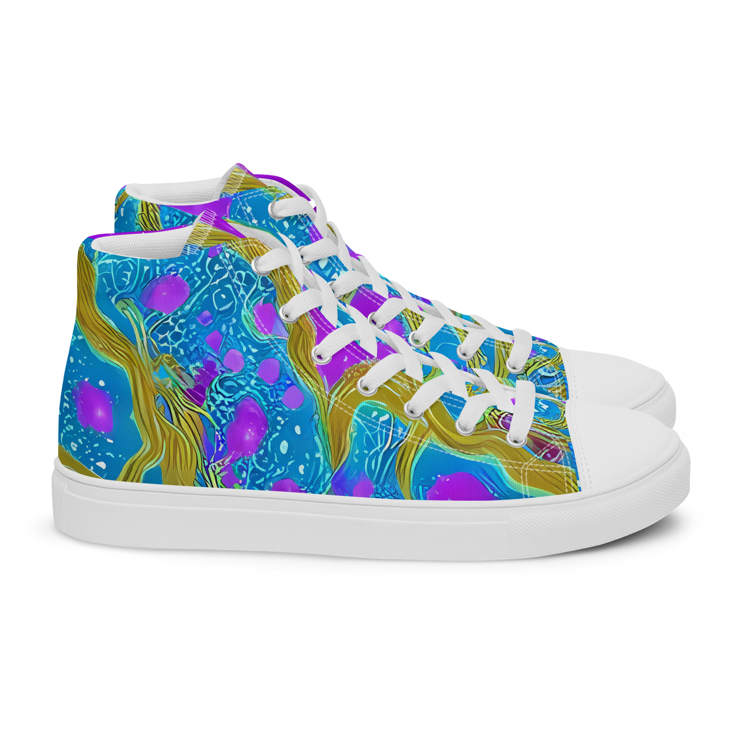 Women's High Top Canvas Shoes - Mystic Waves