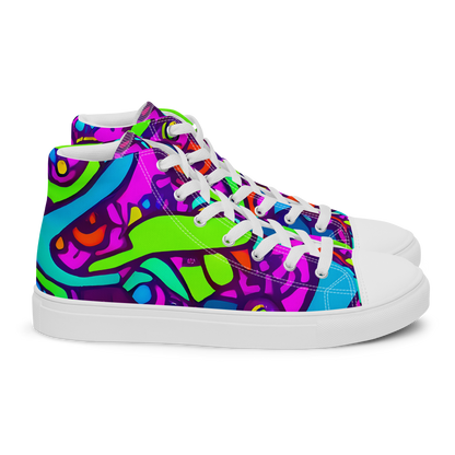 Men's High Top Canvas Shoes - Funky Vortex